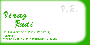 virag rudi business card